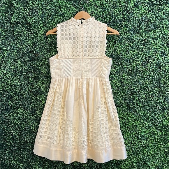 NWT ULLA JOHNSON Sabrina Lace High Neck A-Line Mini Dress - Picture 6 of 12